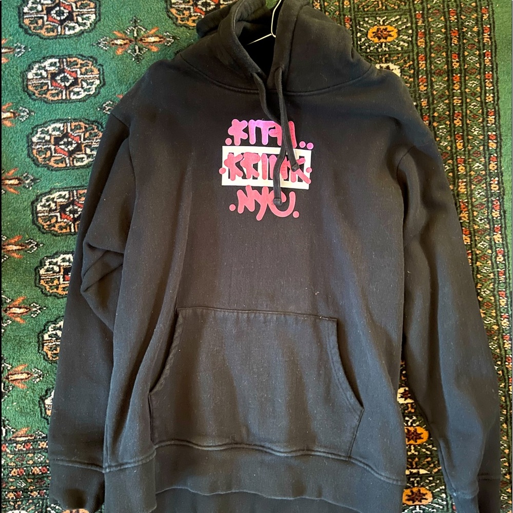 Kith x Krink hoodie in Black and pink writing